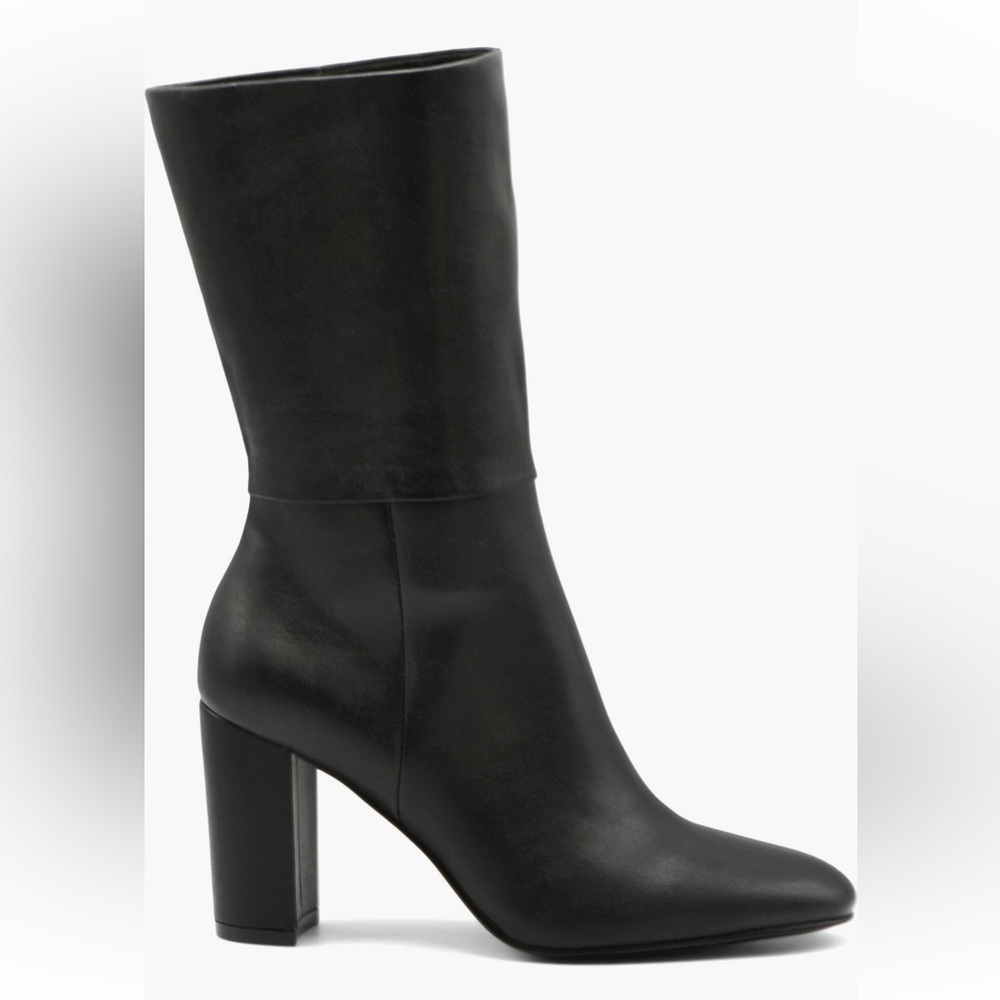 Charles By Charles David Billow Black High Block-Heel Knee Bootie